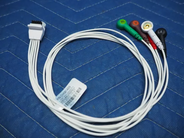 Fits Mortara H3 Channel Holter 5 Lead Telemetry ECG / EKG Cable Ships from USA