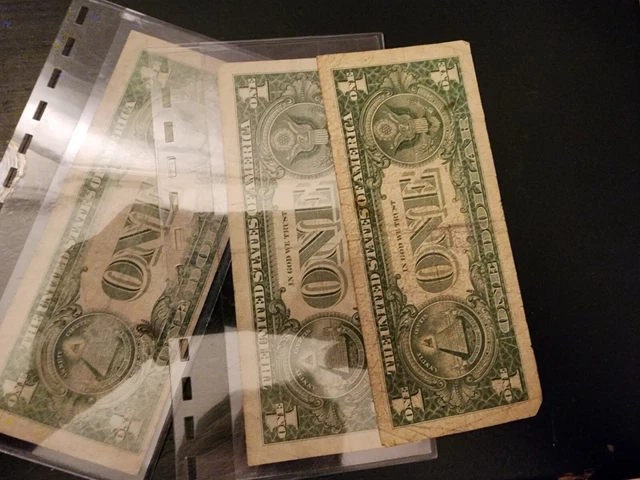 1957 One Dollar Blue Seal Note Silver Certificate Old US Bill $1 Money
