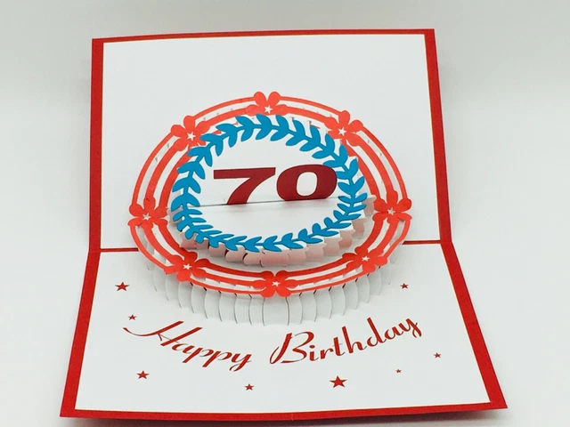 LIN17271 POP UP 3D Karte Zum 70. Geburtstag – Handgefertigt Mit Wow-Effekt