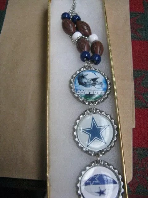 1" Bottle Cap Necklace ~ Cowboys ~ **Gift Idea