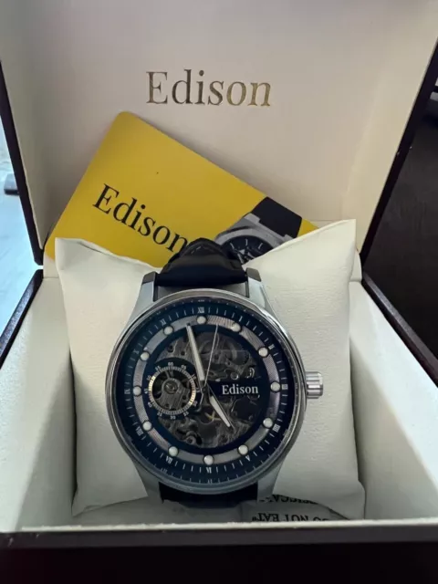 Edison skeleton watch sale