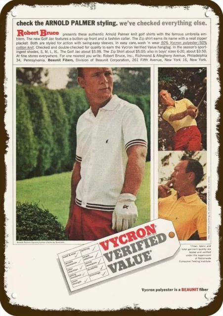 1964 ARNOLD PALMER SMOKES CIGARETTE Golf Vntg-Look DECORATIVE REPLICA METAL SIGN