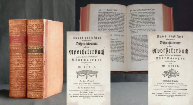 LEWIS Apothekerbuch Edinburgher Pharmacopoe 1783 Medizin Pharmazie Apotheke