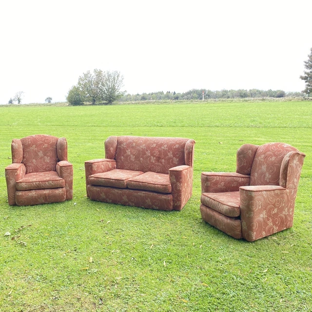 1940s Wartime Art Deco Vintage Three Piece Suite All Original Utility CC41