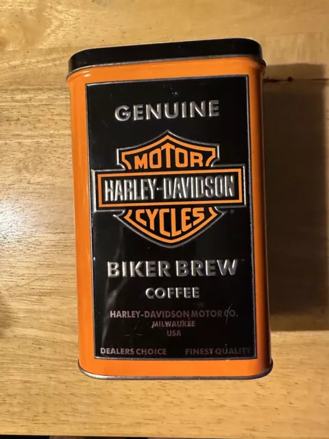 Genuine 2005 Harley Davidson Biker Brew Coffee Tin (empty)
