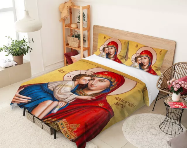 3D Religión Pintura C7299 Cama Cojín Manta Edredón Cubierta Set Amy