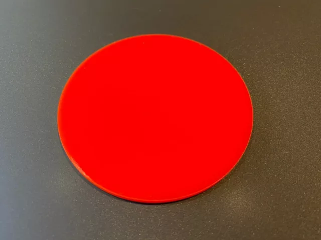 Cut To Size Red Discs Circles 3mm Perspex Custom Laser Cut Cast Acrylic [] Disc