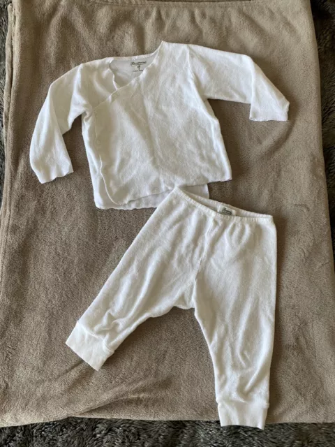 BONPOINT Girl's White Suit. Size 2 Months. Excellent Condition.