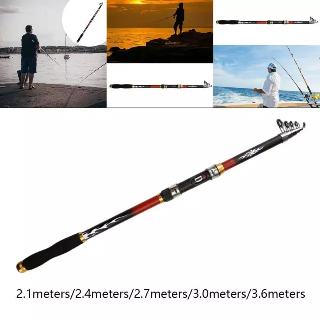 Telescopic Fishing Rod Portable Carbon Fiber Ultralight for Sea