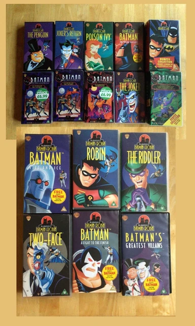 BATMAN ANIMATED SERIES VHS Video Tapes, 90's Collectable Animation