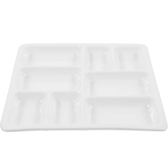 Falling in Art Artist - Tavolozza di ceramica per acquerelli, 9 pozzetti rettangolari in porcellana per pittura ad olio acrilica a guazzo, 17 cm