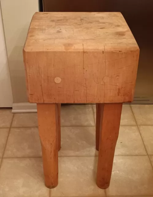 Butcher Block Table - Solid Hard Wood (Heavy) Open To Offers - Local Pick Up