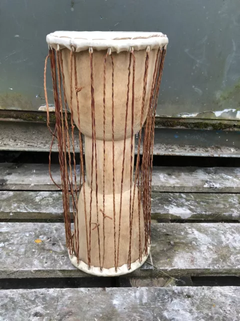 Double Ended Djembe Drum With String 8 Inch Tall 5 Inch Depth Unbranded