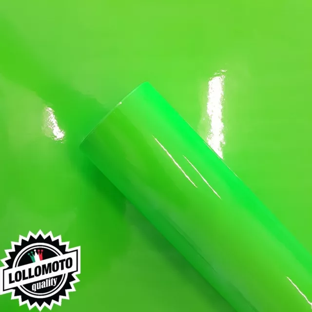 Verde Fluo Pellicola Adesiva Car Wrapping Rivestimento Auto Moto Fluorescente