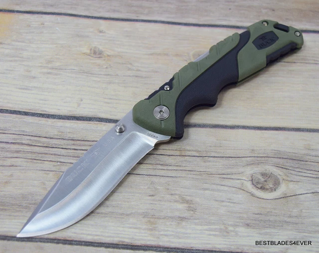 BUCK 659 FOLDING Pursuit Large LockBack Folding Knife W/ Sheath Made