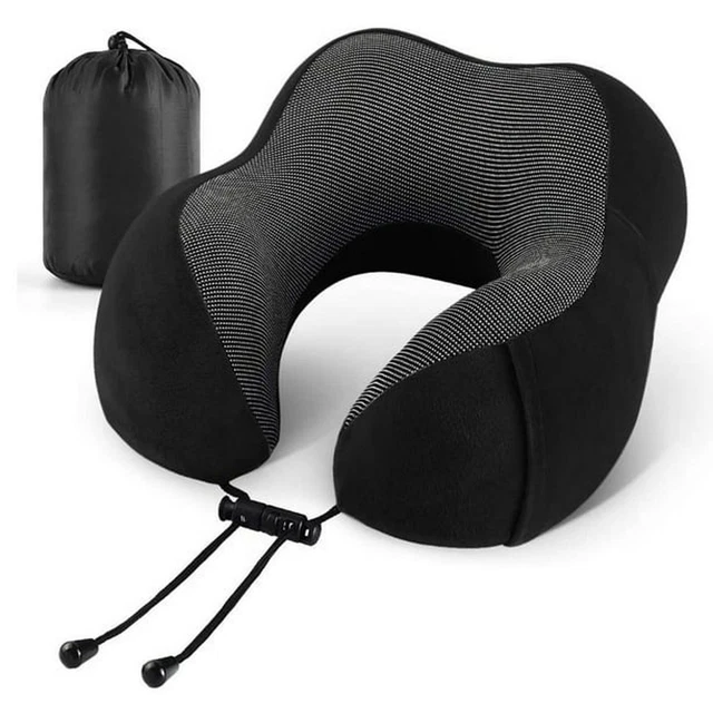 Quifly Travel Neck Pillow with 100% Memory Foam, Includes Travel Pillows Kit 