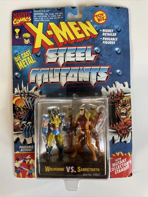Marvel Comics 1994 X-Men Die Cast Metal Steel Mutants Wolverine Vs. Sabretooth 2