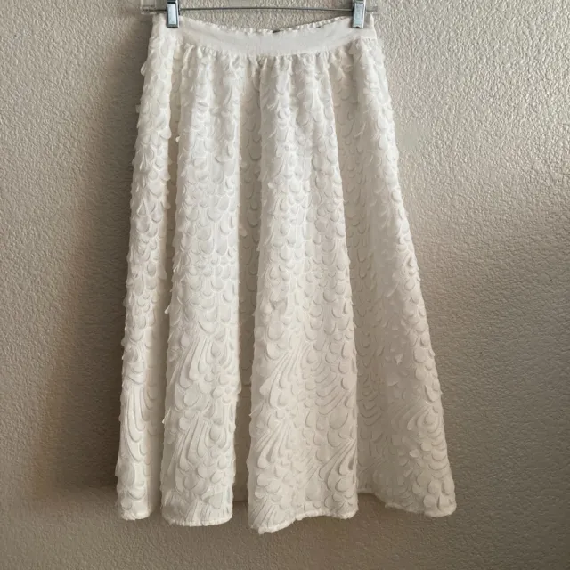 Sam Edelman Skirt Womens Size 8 White Floral Applique