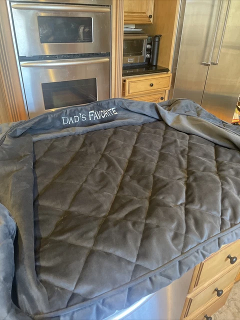 NEW ORVIS Bolster Dog Bed Cover Only Mono "Dad's Favorite" Large Slate