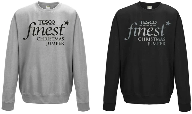 TESCO FINEST CHRISTMAS JUMPER parody SWEATSHIRT - JH030 - Funny Xmas SWEATER