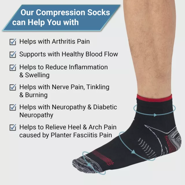 Compression Socks Planter Fasciitis Heel Ankle Support Foot Arch Pain Relief 2