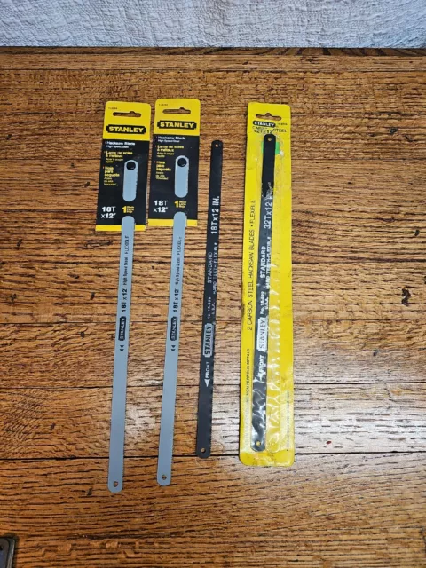 Group of Stanley 12" Hack Saw Blades 18T & 32T
