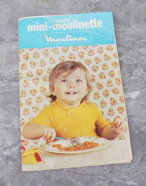 Livret notice et recettes pour combiné mini-moulinette Moulinex vintage