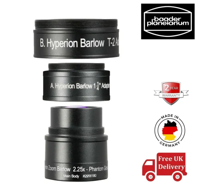 Baader 2.25x Hyperion Zoom Barlow Kit 2956180 (UK Stock)