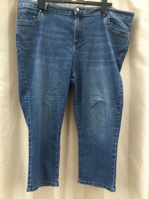 MONSOON BLUE 73 cropped jeans tousers stretch 8.00 PicClick UK