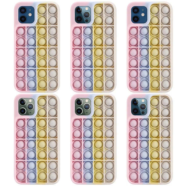 Custodia telefono colorata in silicone Bubble Toys festa regalo custodia cellulare per iPhone