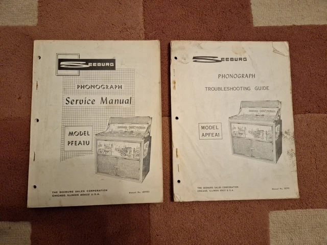 Seeburg models PFEA1U/APFEA1 service manual and trouble shooting guide