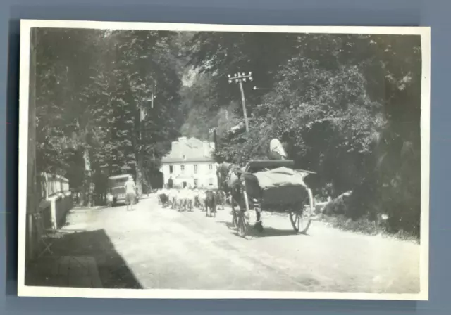 France, Les Eaux-Chaudes Vintage silver print.  Tirage argentique d'époque