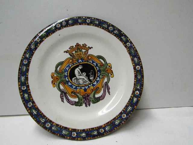 ANCIENNE ASSIETTES EN faience, de gien EUR 22,00 - PicClick DE