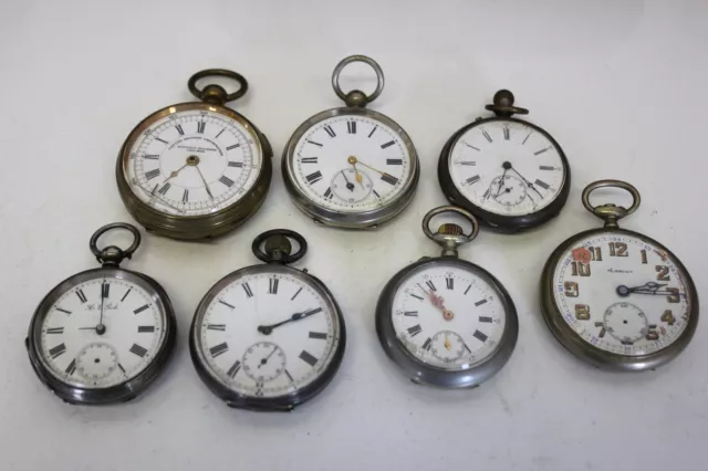 Konvolut Sammlung 7 antike Taschenuhren lot pocket watches