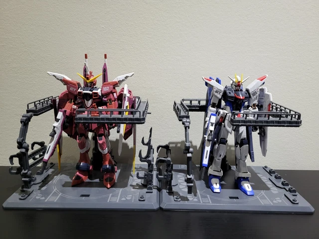 GUNPLA REAL GRADE Freedom & Justice Gundam + Hangar Bay Dioramas $65.00 ...