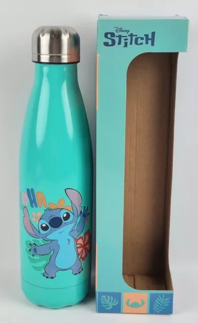 Stitch Disney - Bouteille isotherme en acier inoxydable rose et bleu, 500  ml