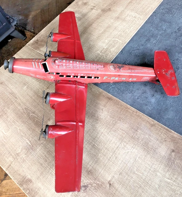 Avion à friction en tôle lithographiée RDA | Selency