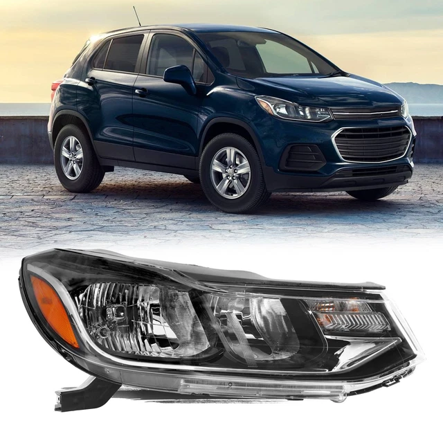 Auheadmotor LED Projector Headlight For 2017-2022 Chevy Trax - Left Driver Side, Black Housing, GM2502450