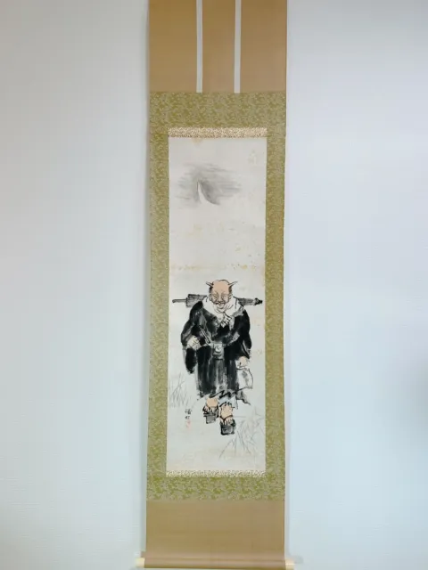 JAPANESE HANGING SCROLL ART Painting kakejiku vintage ANTIQUE JAPAN PICTURE #106