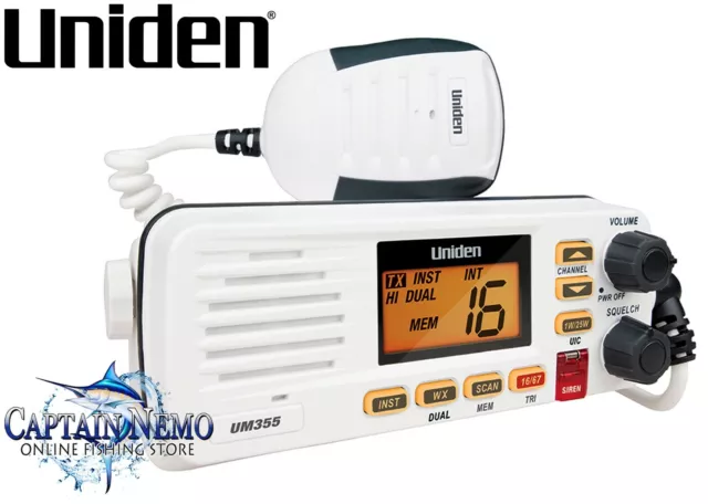 Uniden Vhf Splashproof Marine Radio Built Rugged Boats Yachats Cb Uhf Um355Vhf