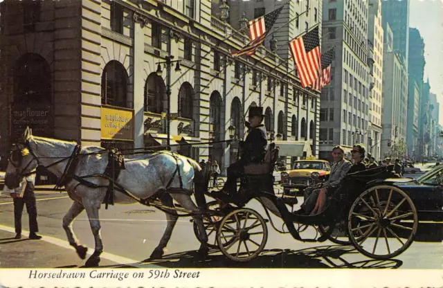 2~4X6 Postcards  NY, New York City  TIMES SQUARE & HORSEDRAWN CARRIAGE~59th St 3