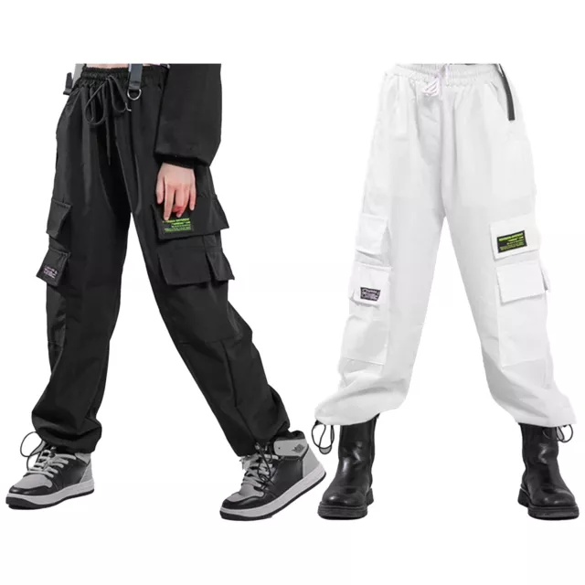 Girls Jazz Dance Cargo Long Pants Athletic Sweatpants Athletic Running Trousers