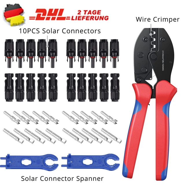 SVILINEK Crimpzangen Crimpzange Solarstecker Set mit 10 Stk. Solarpanel SVILINEK Crimpzangen Crimpzange Solarstecker Set mit 10 Stk. Solarpanel