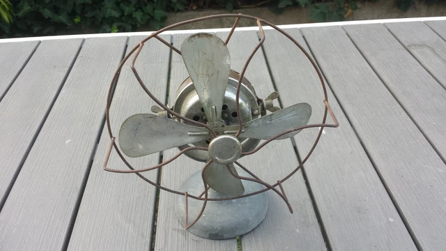 Ventilateur Vintage Elge Années 1960 – Couleur Beige/rouge – Occasion état Correct – Made In France