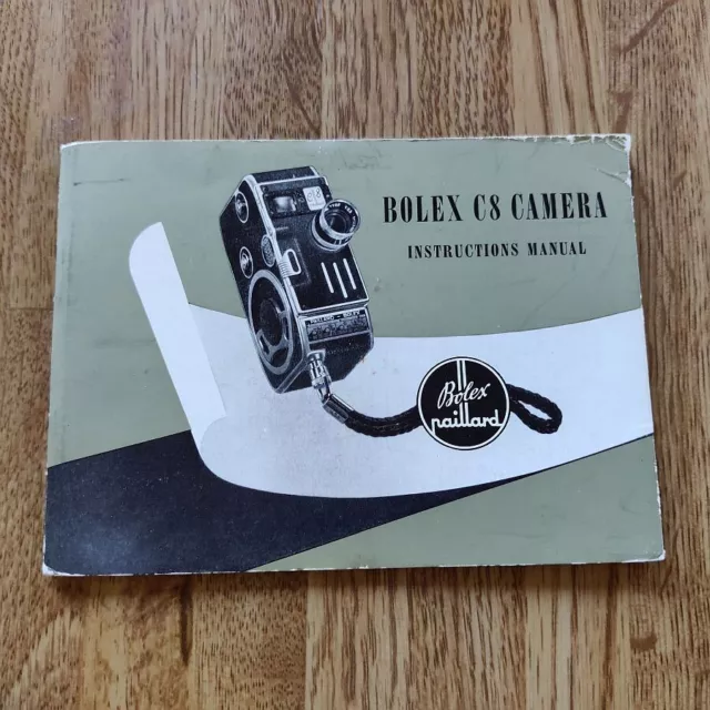 Instructions for use of Paillard-Bolex C8 Cine Camera 1950s
