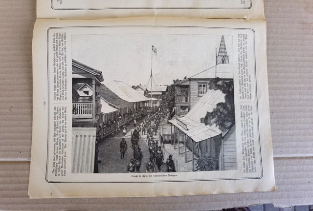 1899 Zeitungsdruck 21 Samoa Apia Kolonien