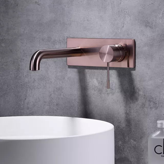 Brass Faucet Wall Mount Bathtub sink Faucet ,Brushed Bronze Single Handle Spout