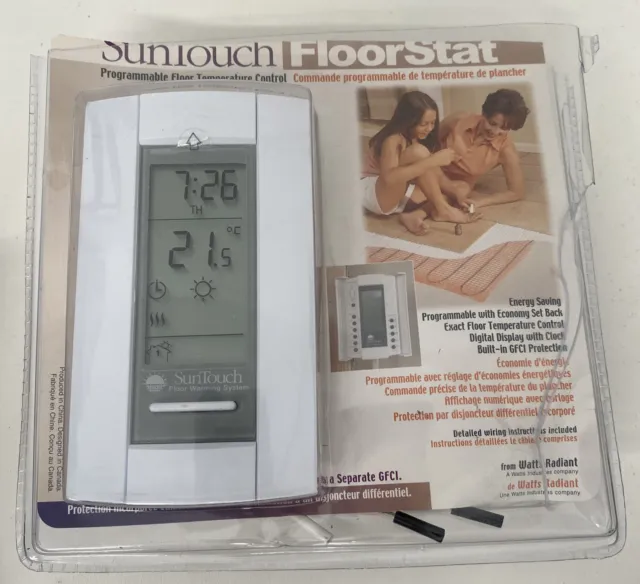 WATTS SunTouch FloorStat Command Electric Floor Heating Thermostat  NEW Open Box