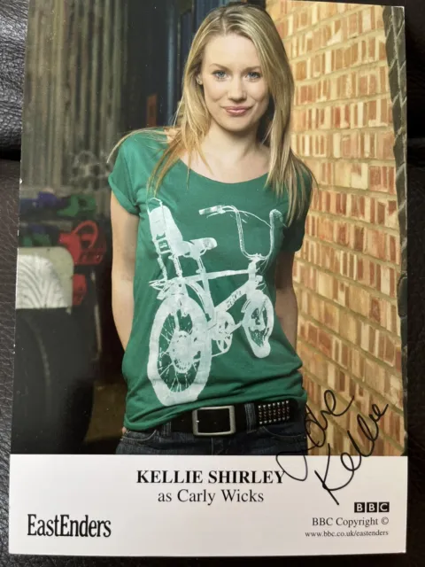 BBC EastEnders KELLIE SHIRLEY as Carly Wicks Hand Signed Cast Card Autograph