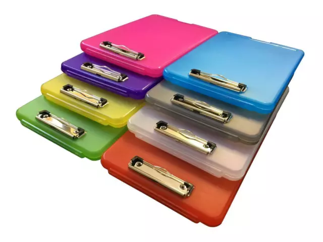 A4 Clipboard Box File - Storage Filing Clip Board Case Document